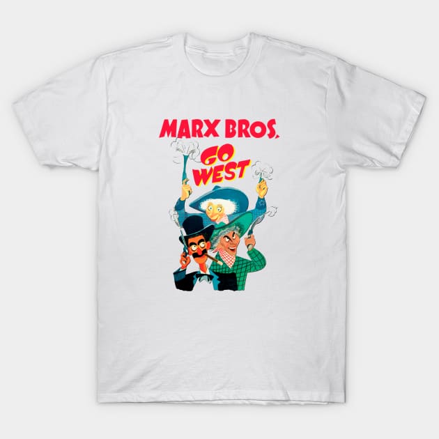 Marx Brothers Bros Go West T-Shirt by parashop